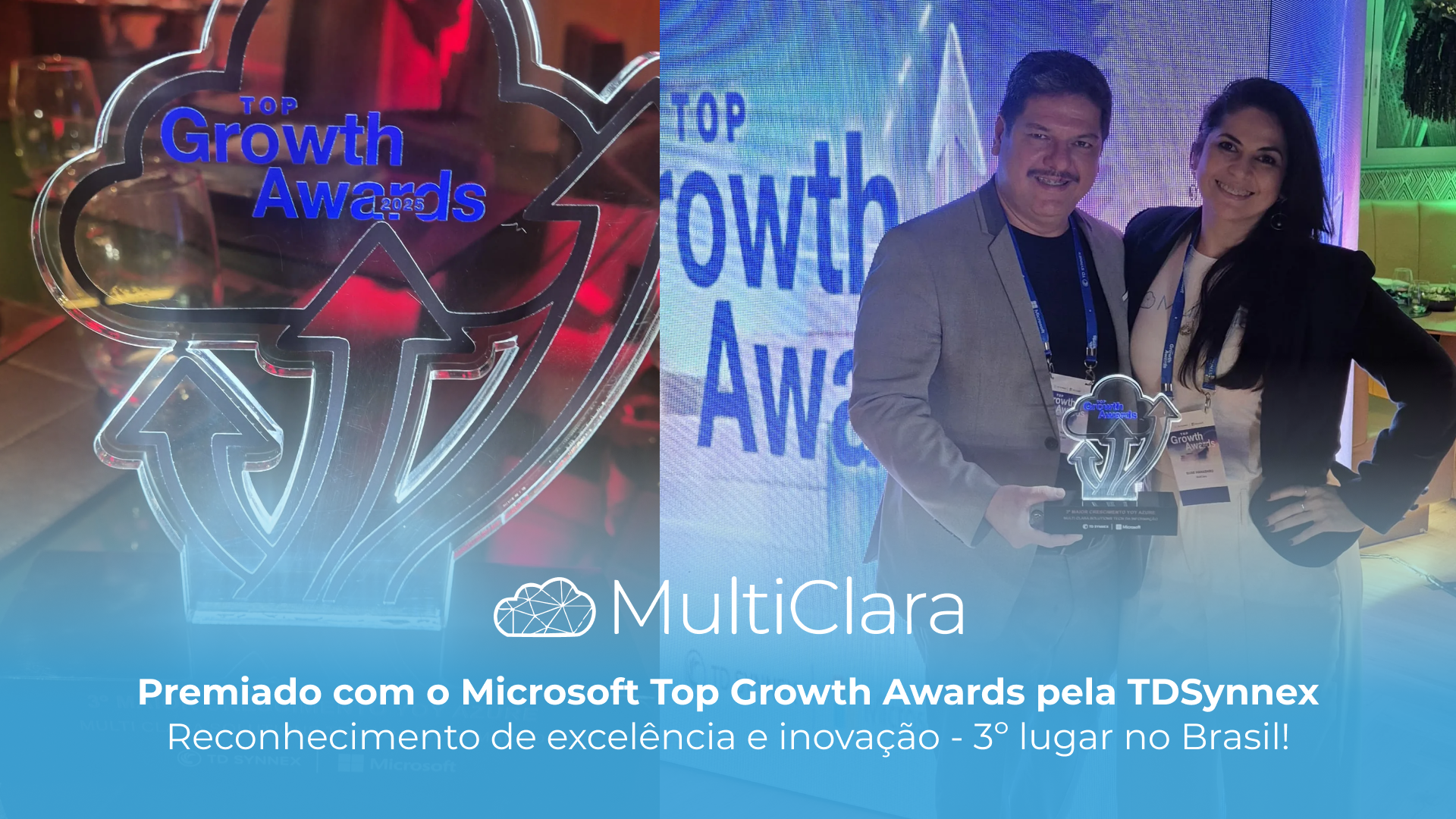 Multiclara Conquista o Top 3 no Microsoft Top Growth Award e Reforça Liderança Multicloud no Brasil